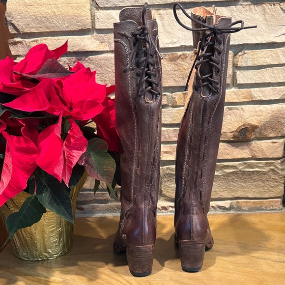 BED|STU Distressed Taupe Brown Over the Knee Boots 👢! - Picture 4 of 8